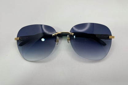 C Decor - Gold Black Buffs w/ Smoke Gray Indigo Lenses