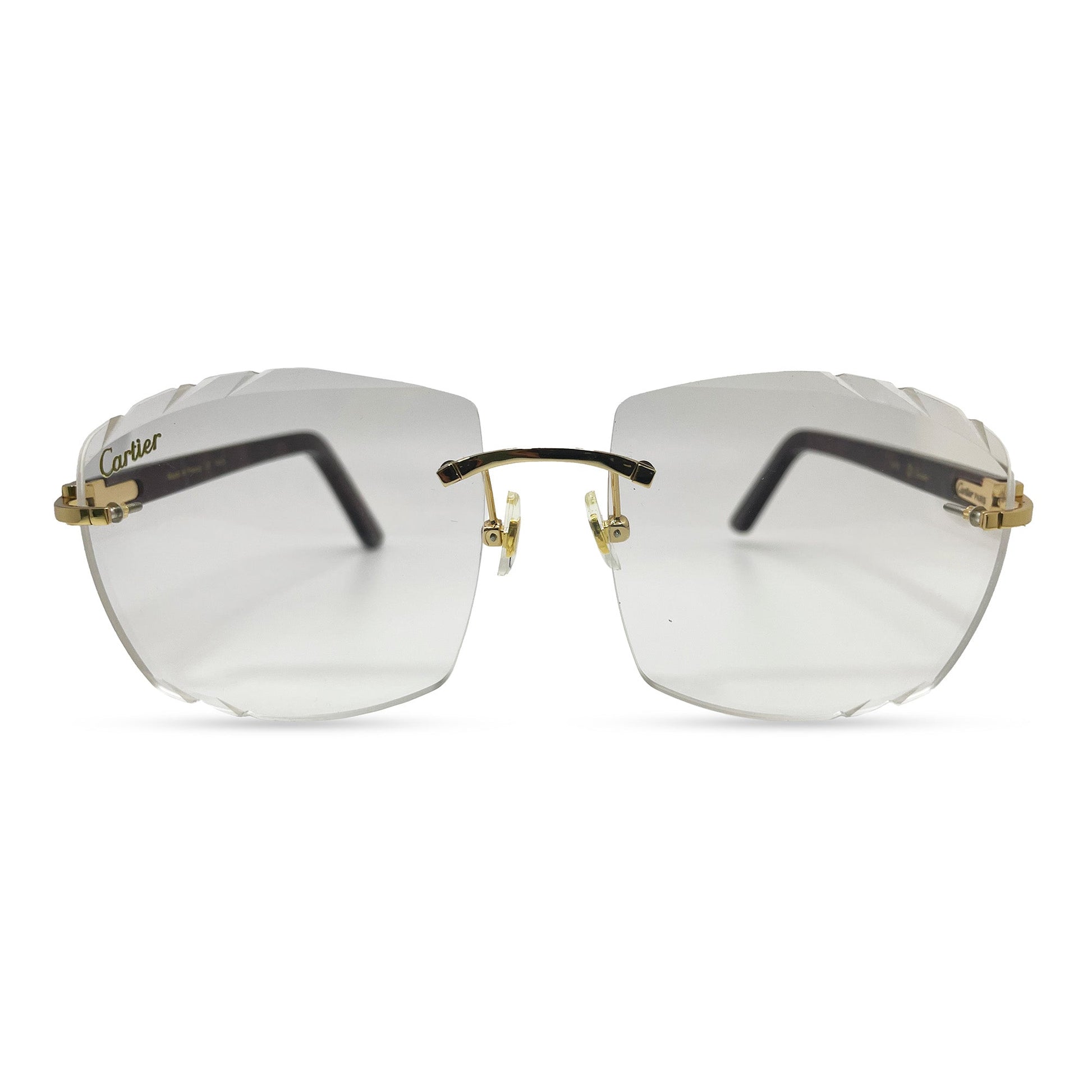 C Decor Marbles (Diamond Cut) - Gold Wine Red Composite Marbles Sunglasses w/ Transition Gray Mykonos Lenses (2010s) - Luxury Optical