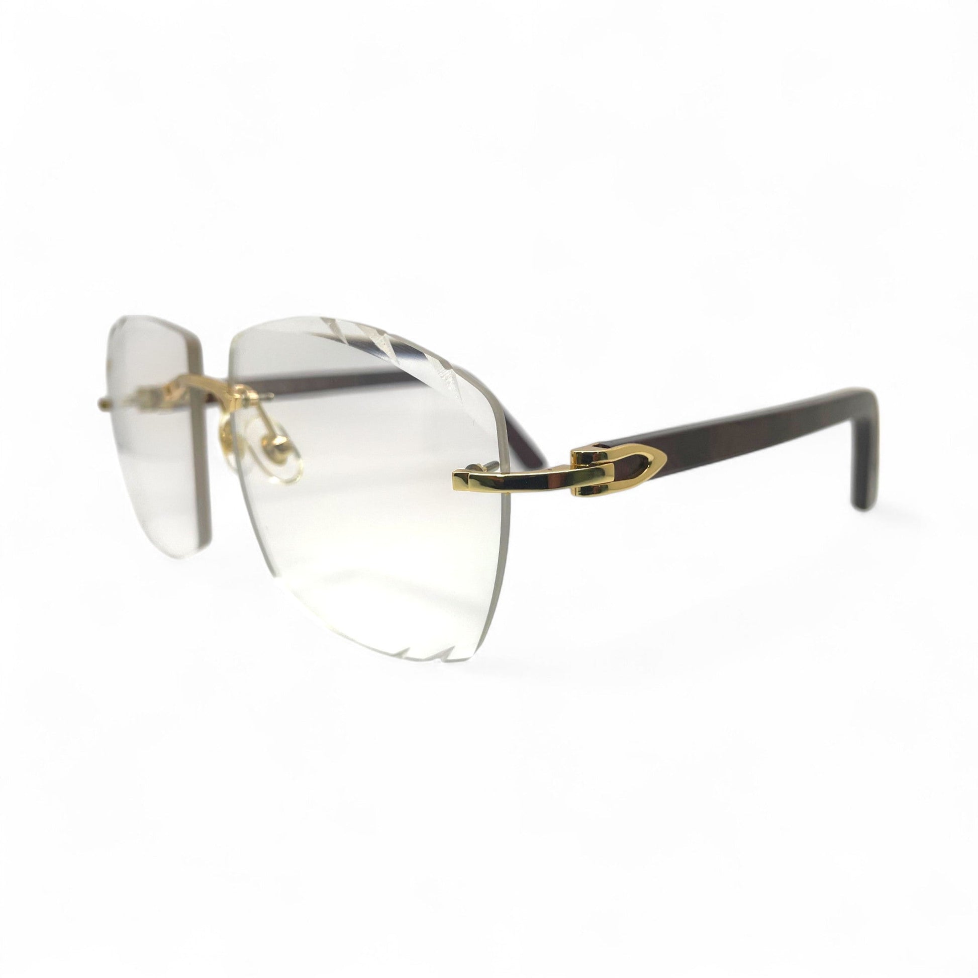 C Decor Marbles (Diamond Cut) - Gold Wine Red Composite Marbles Sunglasses w/ Transition Gray Mykonos Lenses (2010s) - Luxury Optical