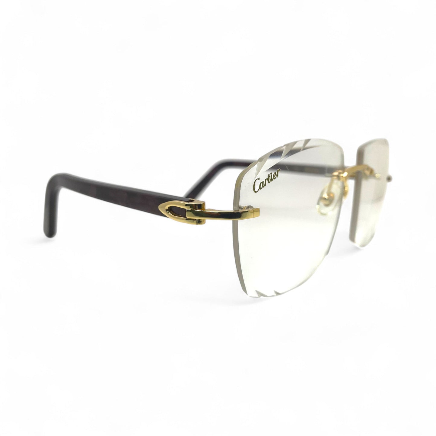 C Decor Marbles (Diamond Cut) - Gold Wine Red Composite Marbles Sunglasses w/ Transition Gray Mykonos Lenses (2010s) - Luxury Optical