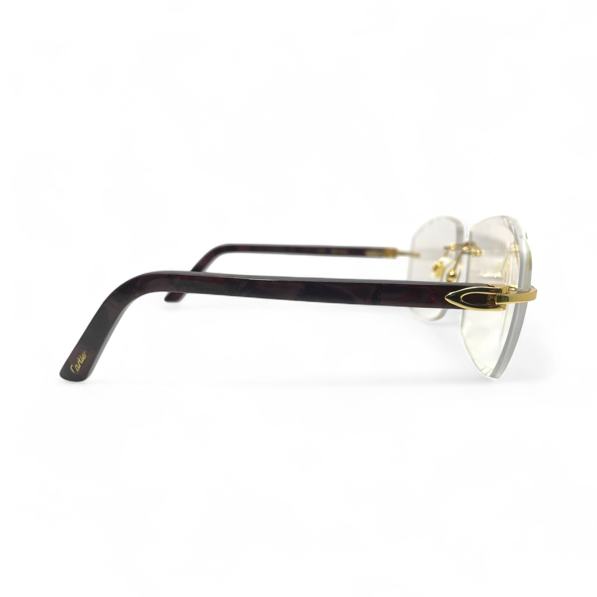 C Decor Marbles (Diamond Cut) - Gold Wine Red Composite Marbles Sunglasses w/ Transition Gray Mykonos Lenses (2010s) - Luxury Optical