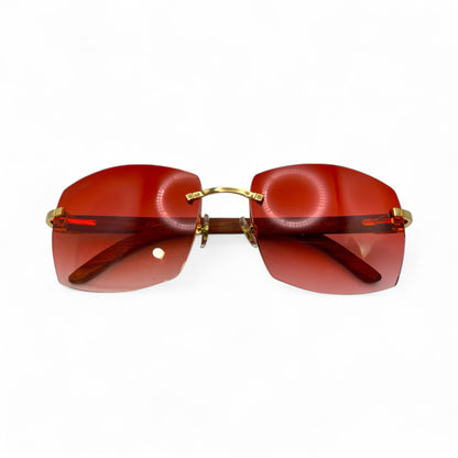 C Decor Woods - Rimless Wood Sunglasses (2010s) - Luxury Optical