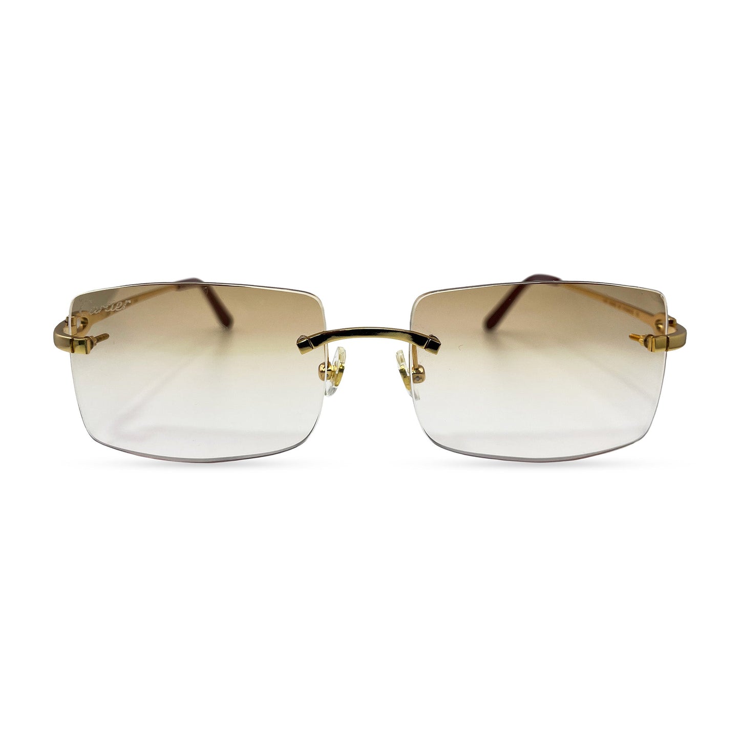 C Decor Wires - Rimless Sunglasses w/ Brown Lenses (2010) - Luxury Optical