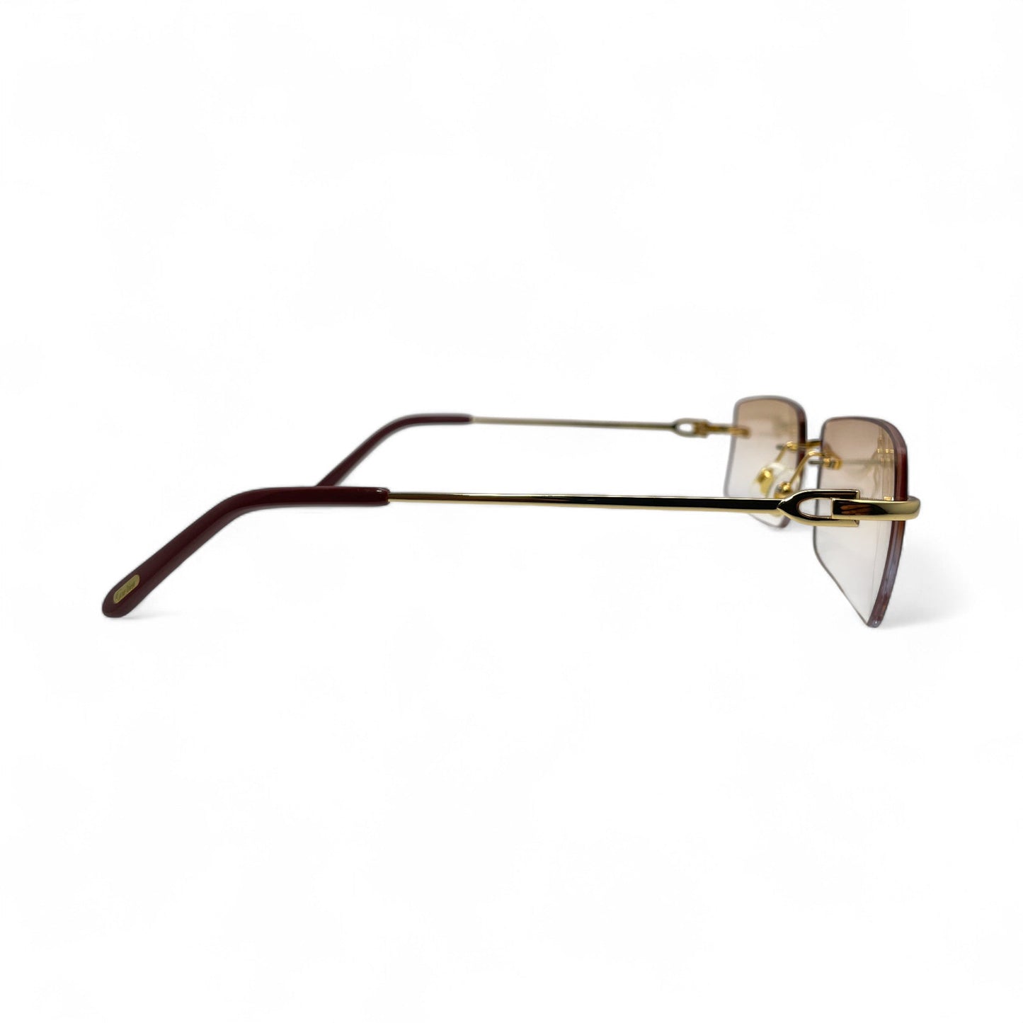 C Decor Wires - Rimless Sunglasses w/ Brown Lenses (2010) - Luxury Optical