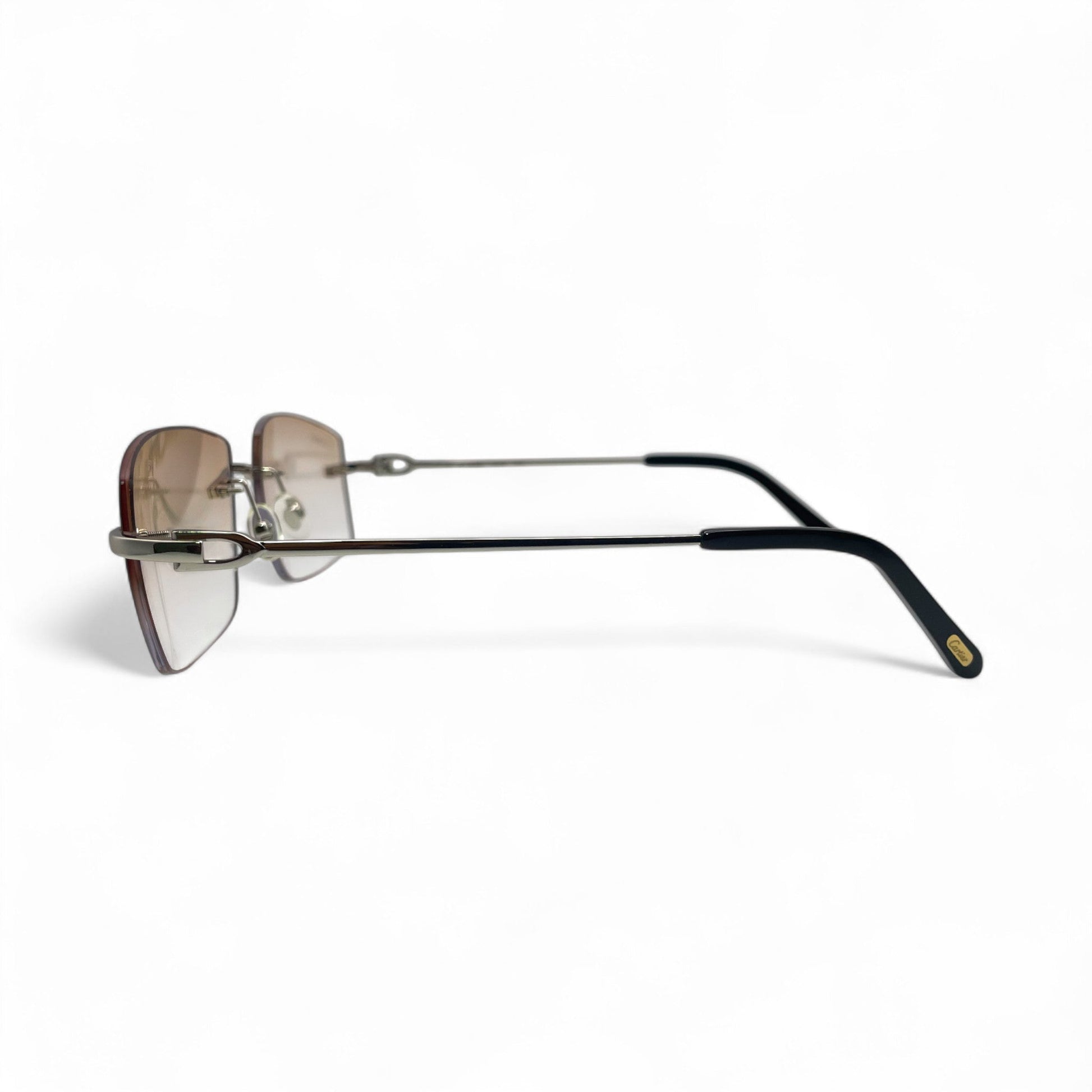 C Decor Wires - Rimless Sunglasses w/ Brown Lenses (2010) - Luxury Optical
