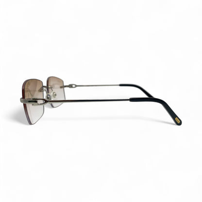 C Decor Wires - Rimless Sunglasses w/ Brown Lenses (2010) - Luxury Optical