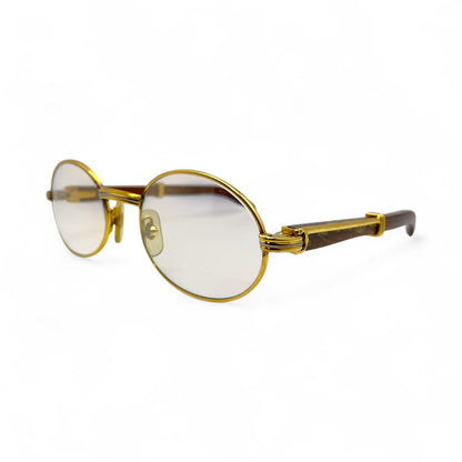 Authentic Cartier Giverny - 53-22 Gold Woods w/ Transitional Lenses (90s)