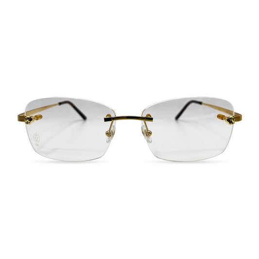 Authentic Cartier Panthere - 56-15 Gold Wires Eyeglasses