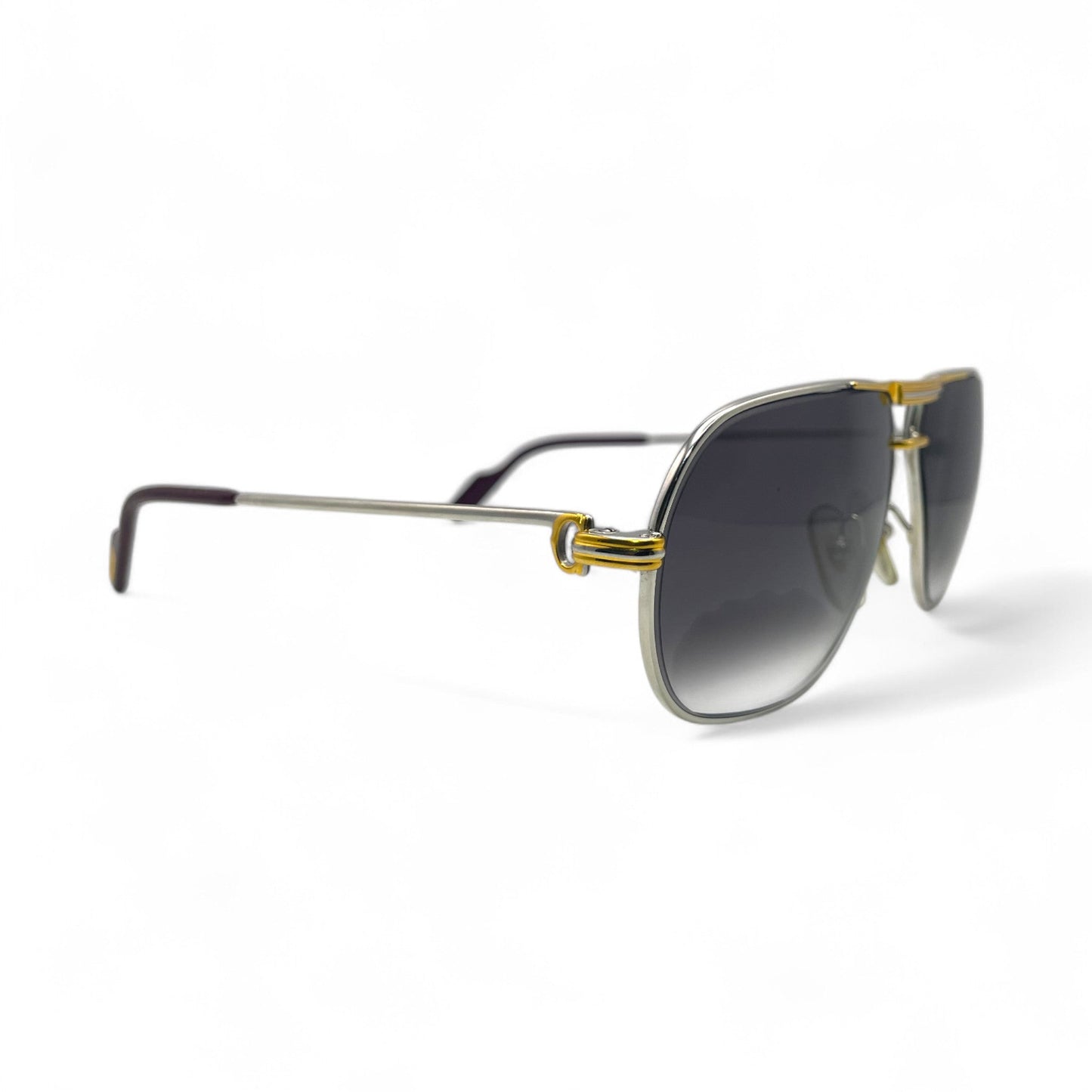 Authentic Cartier Santos (Vintage Aviators) - Gold Wires Sunglasses (80s)