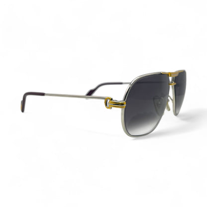 Authentic Cartier Santos (Vintage Aviators) - Gold Wires Sunglasses (80s)