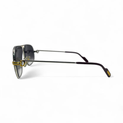 Authentic Cartier Santos (Vintage Aviators) - Gold Wires Sunglasses (80s)