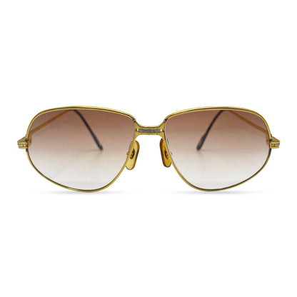 Authentic Cartier Panthere GM - Gold Wires Sunglasses w/ Brown Lenses (80s)