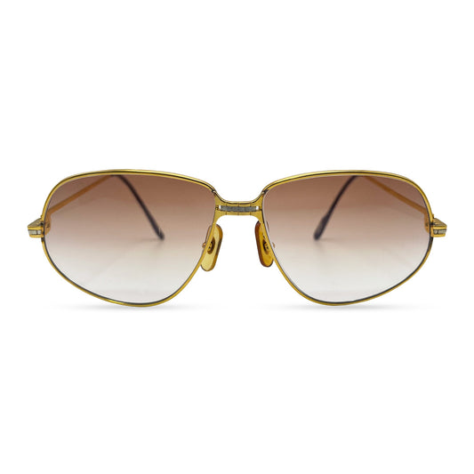 Authentic Cartier Panthere GM - Gold Wires Sunglasses w/ Brown Lenses (80s)