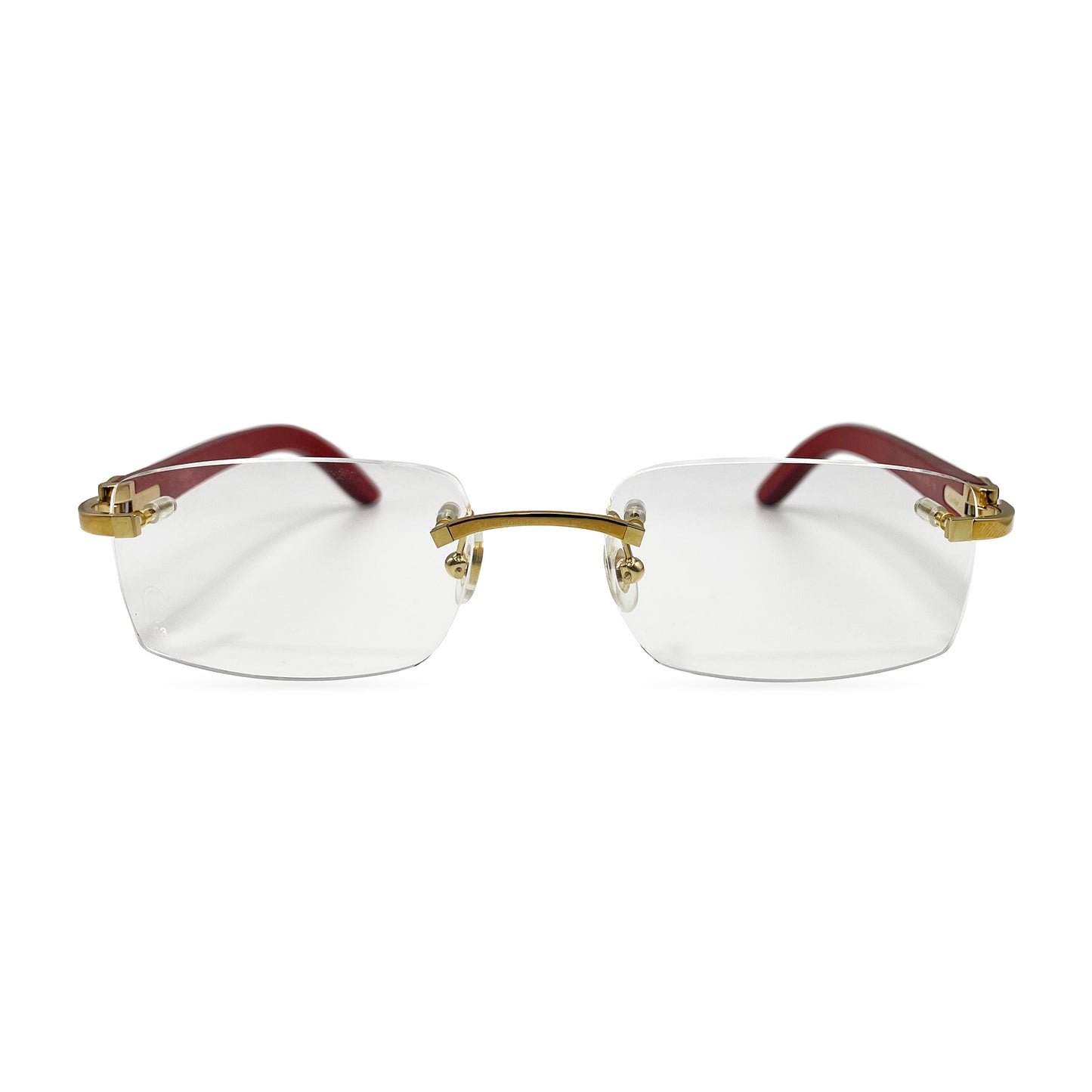 CT0052O Authentic Cartier C Decor - Gold Red Woods Eyeglasses (2020s)