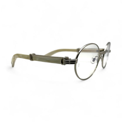 Giverny - 53-22 Genuine Horn Sunglasses w/ Oval Lenses (2025) - Luxury Optical