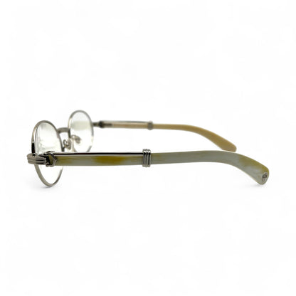 Giverny - 53-22 Genuine Horn Sunglasses w/ Oval Lenses (2025) - Luxury Optical