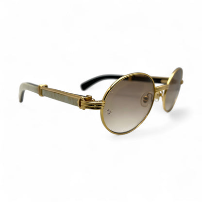Giverny - 53-22 Genuine Horn Sunglasses w/ Oval Lenses (2025) - Luxury Optical