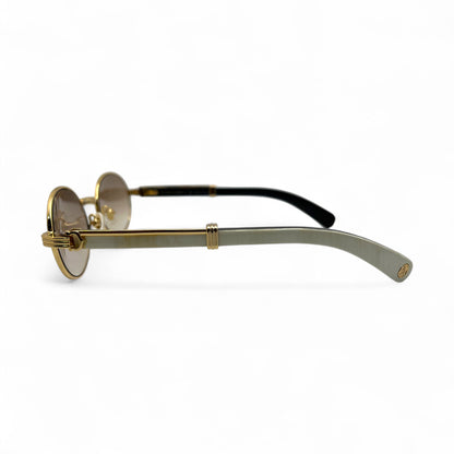 Giverny - 53-22 Genuine Horn Sunglasses w/ Oval Lenses (2025) - Luxury Optical