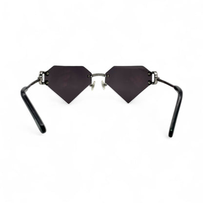 Big C Decor (Iced) - Silver Wires Sunglasses w/ Superman Transitions Lenses - 3pc Diamonds Prong Set (2010s) - Luxury Optical