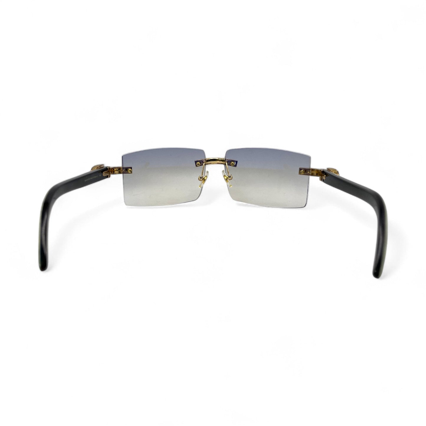 C Decor Buffs (Iced - CZ) - Gold White Genuine Horn Sunglasses - Diamonds Sets (2010s) - Luxury Optical