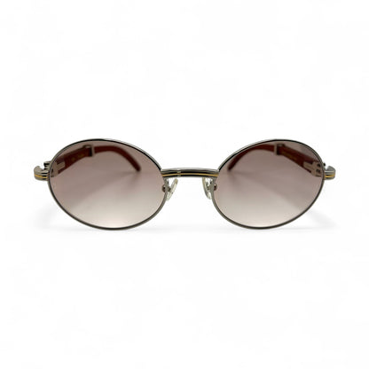 Giverny - 55-22 Gold Woods Sunglasses w/ Light Brown Lenses - Luxury Optical