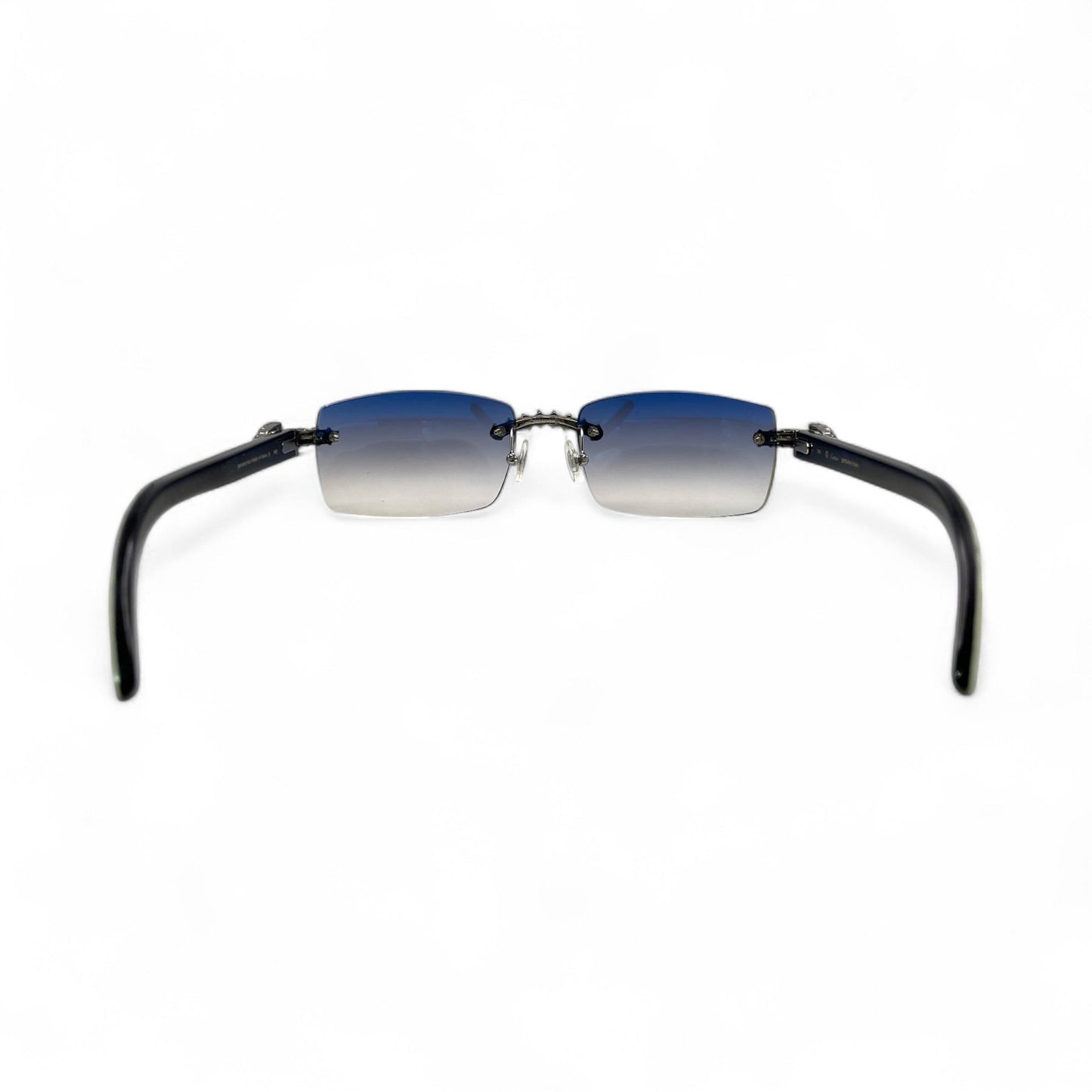 C Decor Buffs (Iced - VVS Genuine) - White Genuine Horn Sunglasses - Genuine Diamonds Prong Set (2020s) - Luxury Optical