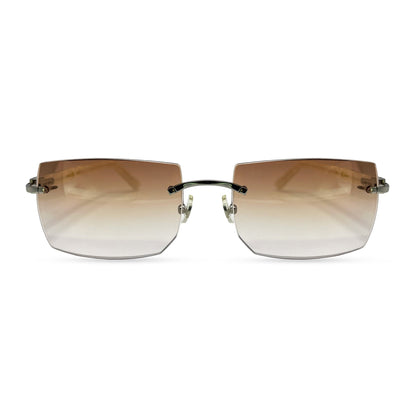 C Decor Marbles - Silver Composite Marbles Sunglasses (2010s) - Luxury Optical