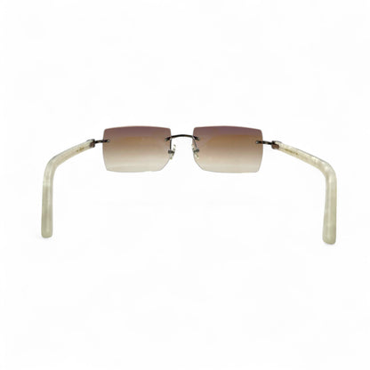C Decor Marbles - Silver Composite Marbles Sunglasses (2010s) - Luxury Optical