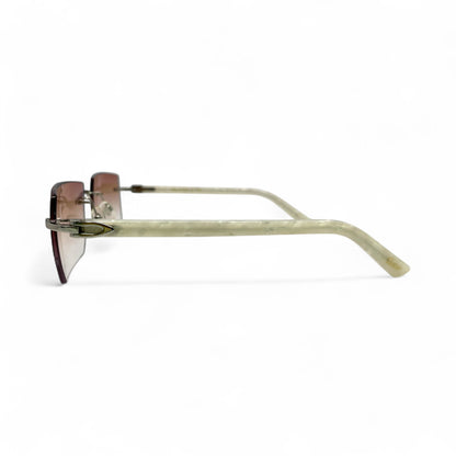 C Decor Marbles - Silver Composite Marbles Sunglasses (2010s) - Luxury Optical