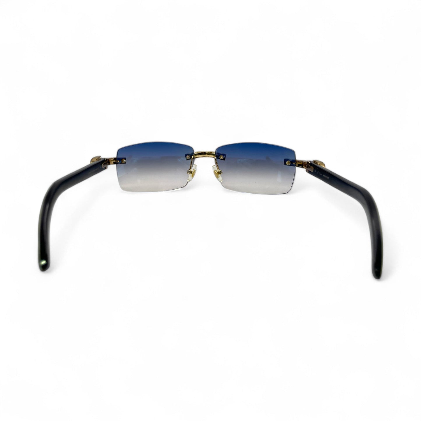 C Decor Buffs (Iced - CZ) - Gold White Genuine Horn Sunglasses - Diamonds Sets (2010s) - Luxury Optical