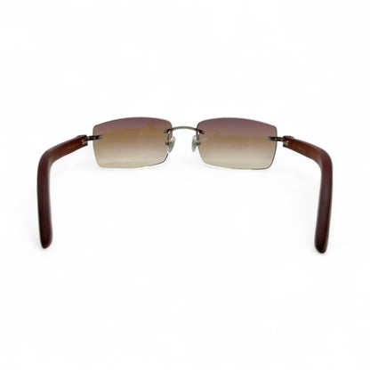 C Decor Woods - Rimless Wood Sunglasses (2010s) - Luxury Optical