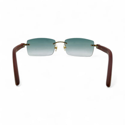 C Decor Woods - Rimless Wood Sunglasses (2010s) - Luxury Optical