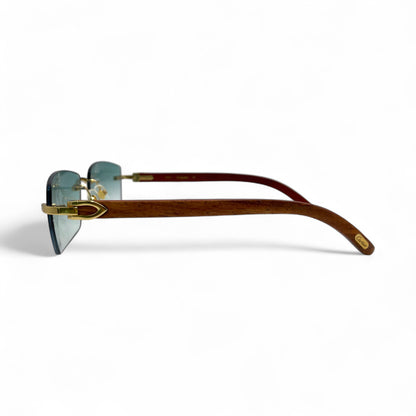 C Decor Woods - Rimless Wood Sunglasses (2010s) - Luxury Optical