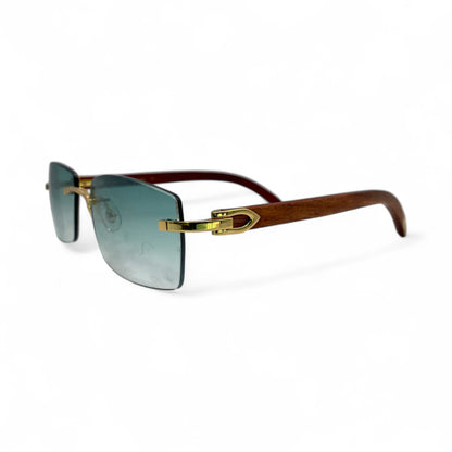C Decor Woods - Rimless Wood Sunglasses (2010s) - Luxury Optical