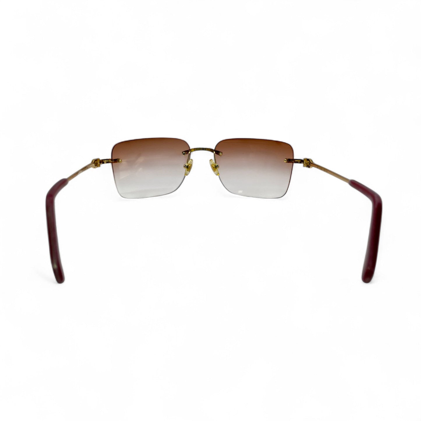 C Decor Wires - Rimless Sunglasses w/ Brown Lenses (2010) - Luxury Optical