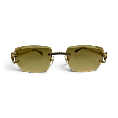 Big C Decor (Iced - Diamond Cut) Wires Sunglasses w/ Custom Lenses - All Frame Diamond Set (2010s)