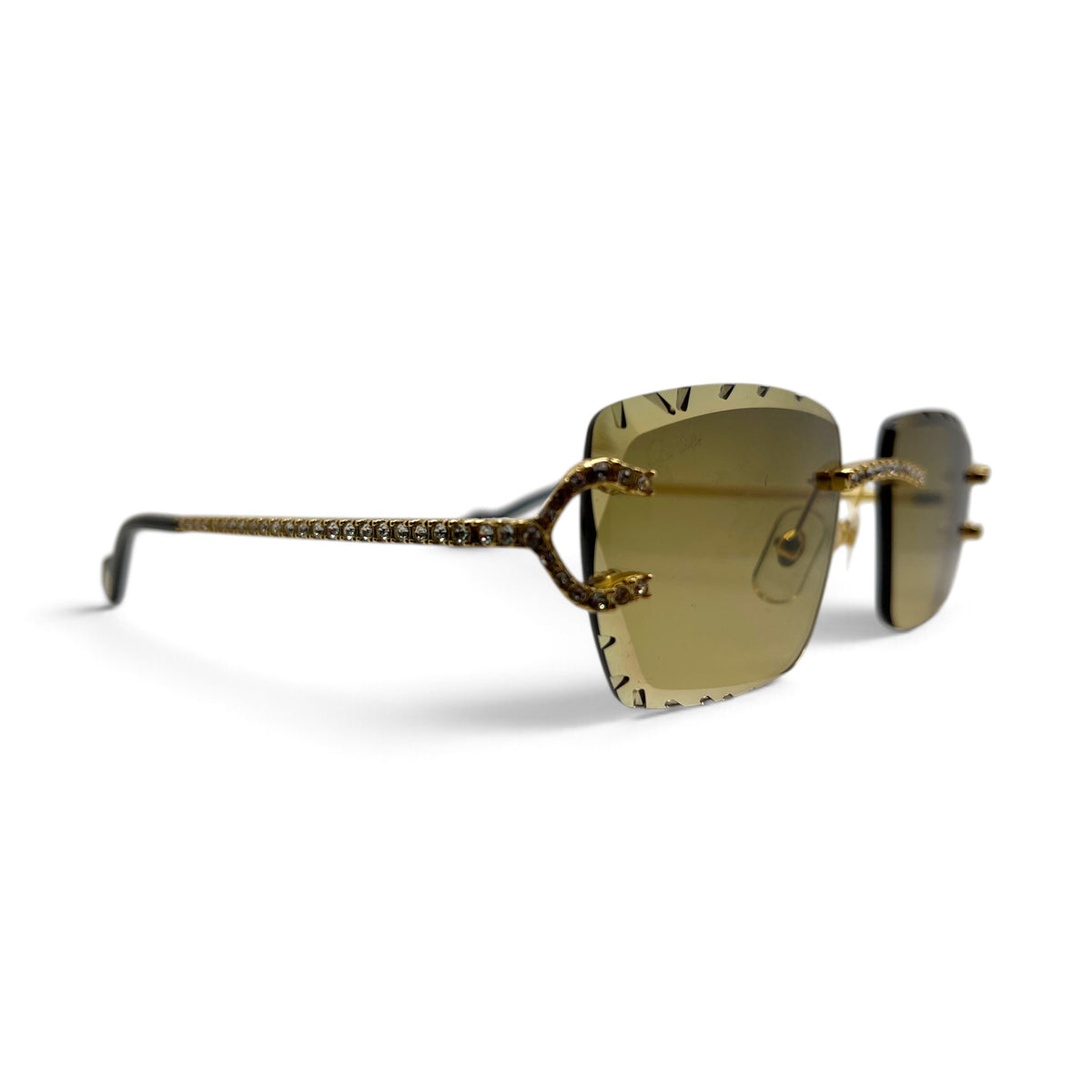 Big C Decor (Iced - Diamond Cut) Wires Sunglasses w/ Custom Lenses - All Frame Diamond Set (2010s)