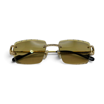 Big C Decor (Iced - Diamond Cut) Wires Sunglasses w/ Custom Lenses - All Frame Diamond Set (2010s)