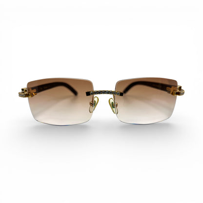 Detroit Luxury Gold Set: C Decor Buffs, Hennessy Sunglasses and Iced Jewelry