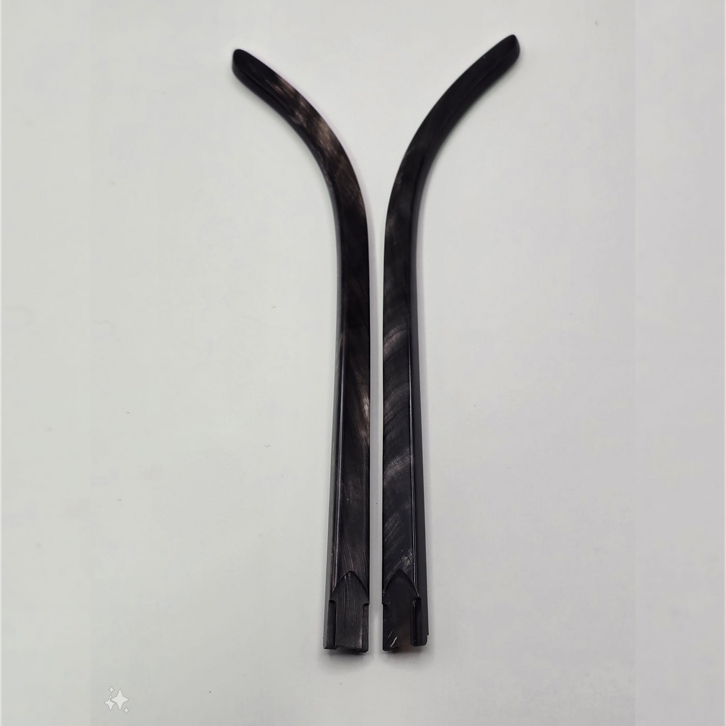 Black Genuine Buffalo Horn Temples - Replacement