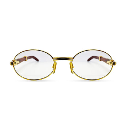 Authentic Cartier Giverny - 53-22 Gold Woods w/ Transitional Lenses (90s)