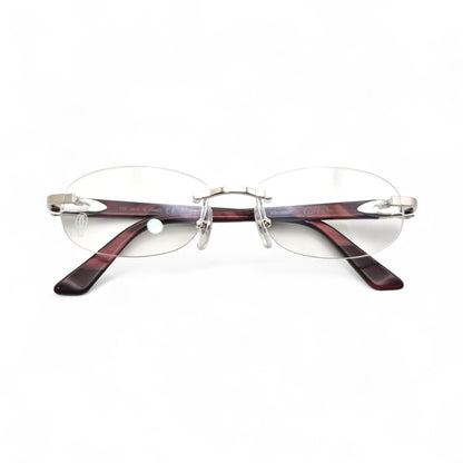 CT0056O Authentic Cartier C Decor - 52-16 Acetate Marbles Eyeglasses (2020s)