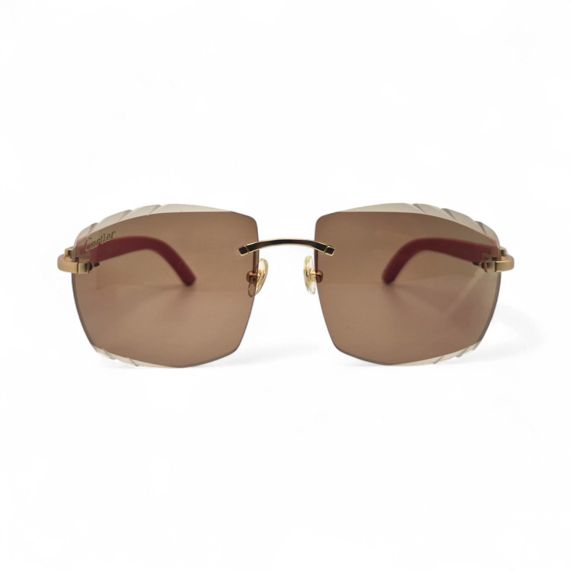 C Decor Woods (Transitions w/ Diamond Cut) - Gold Woods Sunglasses w/ Transitional Lenses (2010s) - Luxury Optical