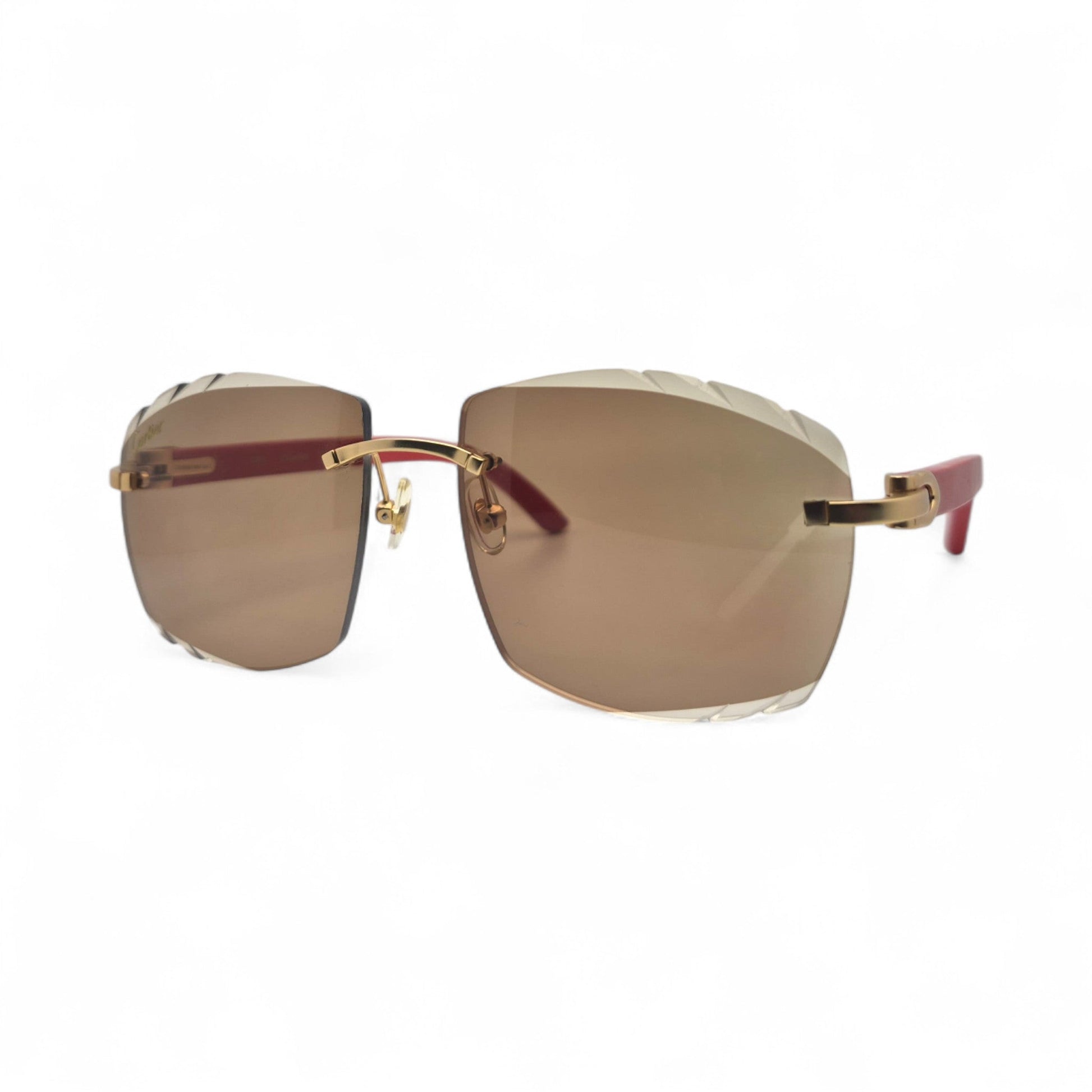 C Decor Woods (Transitions w/ Diamond Cut) - Gold Woods Sunglasses w/ Transitional Lenses (2010s) - Luxury Optical