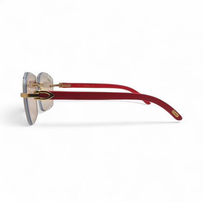 C Decor Woods (Transitions w/ Diamond Cut) - Gold Woods Sunglasses w/ Transitional Lenses (2010s) - Luxury Optical