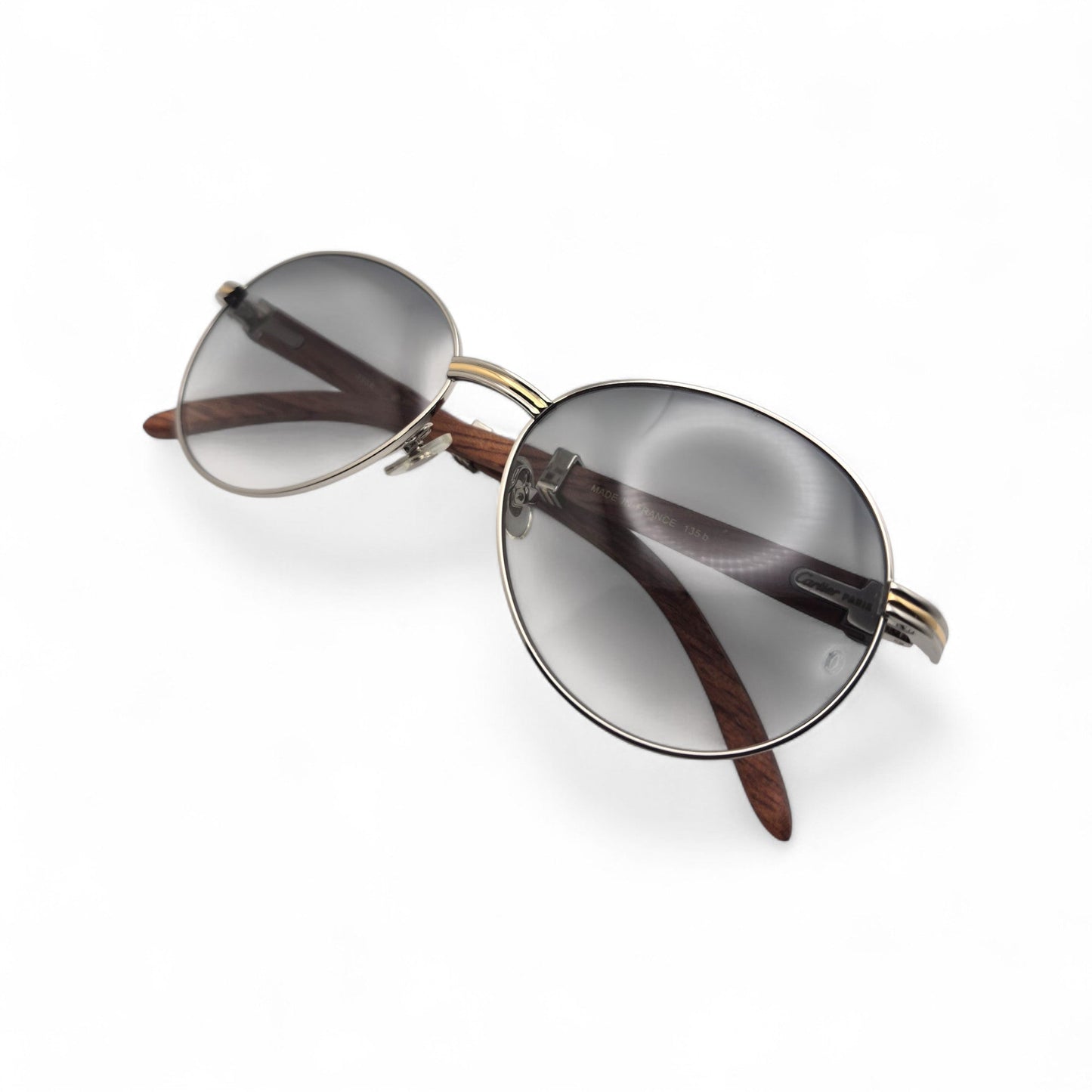 Bagatelle - 55-18 Woods Sunglasses w/ Round Lenses (90s) - Luxury Optical