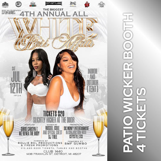 AWP - Patio Wicker Booth + 4 tickets