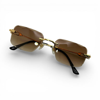 CT0045 C Decor Sunglasses - Gold/Silver Wires w/ Custom Lenses (2020s) - Luxury Optical