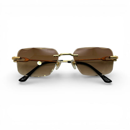 CT0045 C Decor Sunglasses - Gold/Silver Wires w/ Custom Lenses (2020s) - Luxury Optical