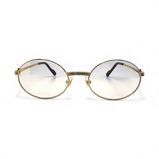 Saint Honore - 55-22 Gold Wires Eyeglasses w/ Oval Lenses (90s) - Luxury Optical